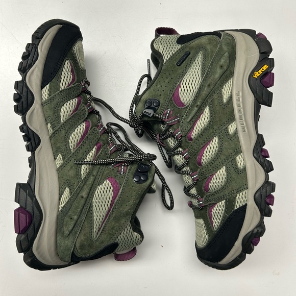 Merrell Shoes - Merrell Women's Hiking Shoes - Olive and Purple Size 8.5